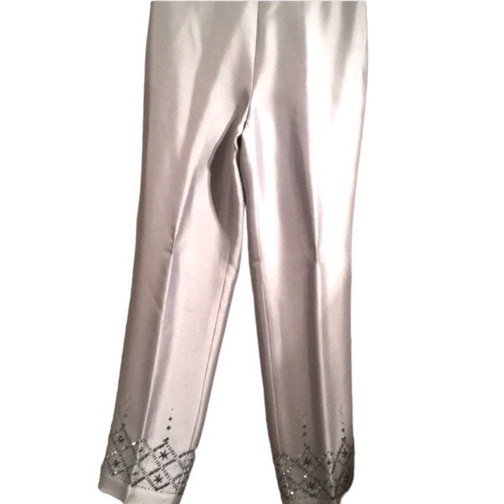 Ann Taylor Baby Blue Silk Ankle Pant